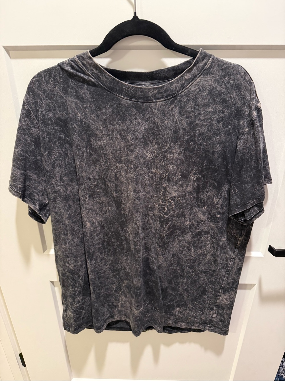 Lululemon Acid Wash Tee Estimated Size 10 Black Gray Oversized Cotton T Shirt